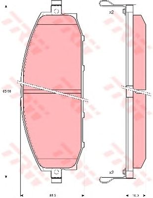 set placute frana,frana disc NISSAN PATROL 2,8TDI 98-