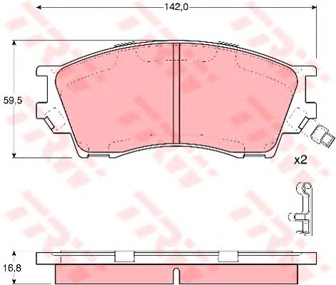 set placute frana,frana disc MAZDA XEDOS-9