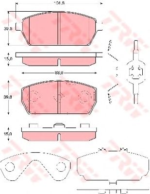 set placute frana,frana disc