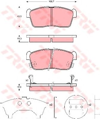 set placute frana,frana disc