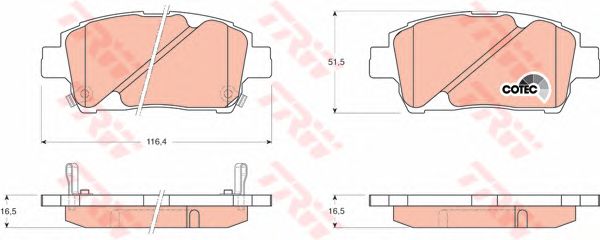 set placute frana,frana disc