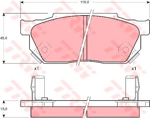 set placute frana,frana disc