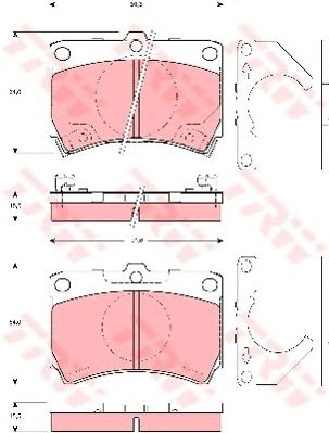 set placute frana,frana disc MAZDA 323