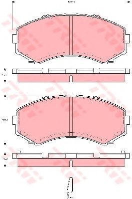 set placute frana,frana disc MITSUBISHI PAJERO 00-/LAND CRUISER/GRANDIS