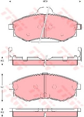 set placute frana,frana disc HYUNDAI LANTRA