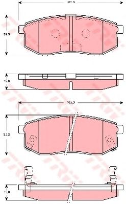 set placute frana,frana disc HYUNDAI SANTANO