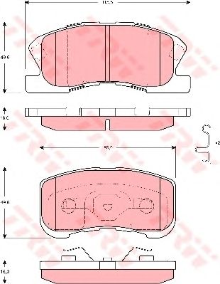 set placute frana,frana disc