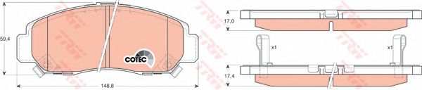 set placute frana,frana disc HONDA ACCORD/CIVIC/FR-V/LEGEND/STREAM 1,7-3,5 24V 96-