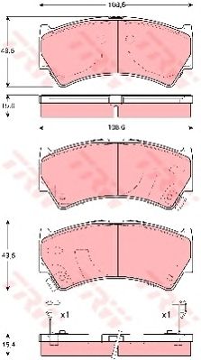 set placute frana,frana disc NISSAN MAXIMA