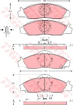 set placute frana,frana disc SSANGYONG KORAN