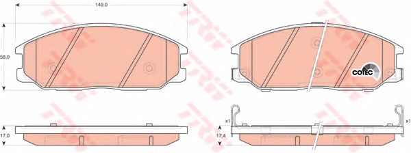 set placute frana,frana disc