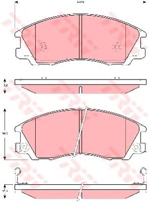 set placute frana,frana disc HYUNDAI TERRACAN 01-/I30 07-