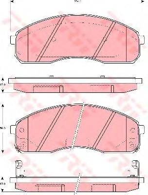 set placute frana,frana disc KIA CARNIVAL 2,5/2,9 CRDI 99-03 154 X 56,3 X 17 SUMITOMO