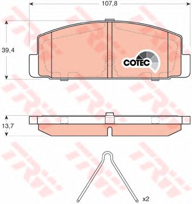 set placute frana,frana disc MAZDA 626 2,2 89-/6 1,8 02-