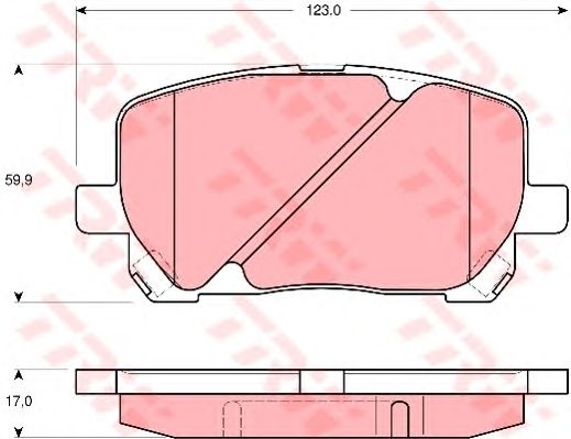 set placute frana,frana disc TOYOTA AVENSIS