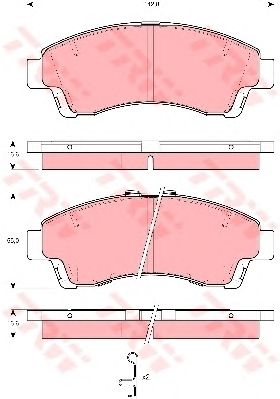 set placute frana,frana disc