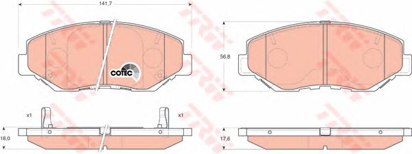 set placute frana,frana disc