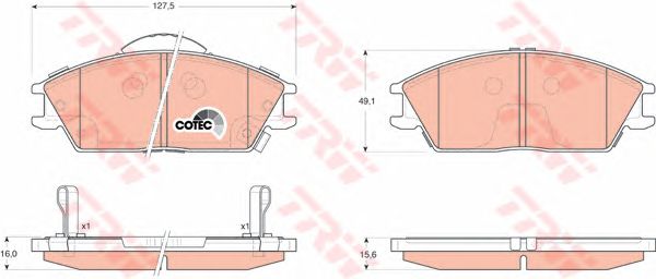 set placute frana,frana disc