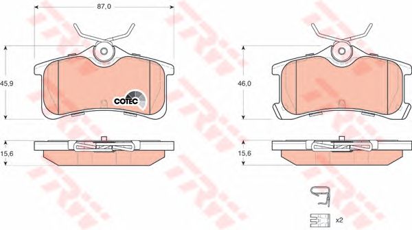 set placute frana,frana disc TOYOTA AVENSIS