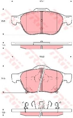 set placute frana,frana disc TOYOTA AVENSIS 01-03/AVENSIS VERSO 2,0D4D -05