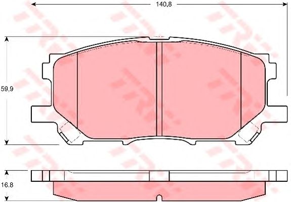 set placute frana,frana disc TOYOTA LEXUS RX300 03-