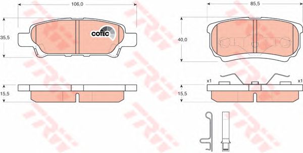 set placute frana,frana disc