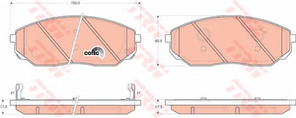 set placute frana,frana disc KIA SORENTO 02-