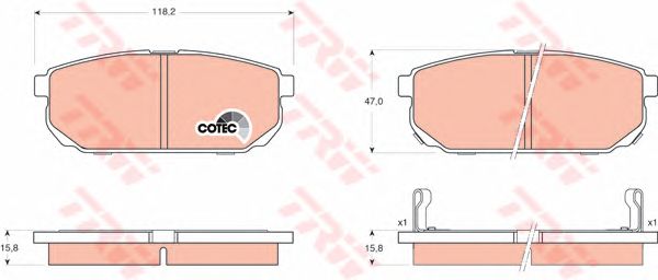 set placute frana,frana disc KIA SORENTO