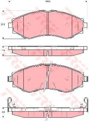 set placute frana,frana disc