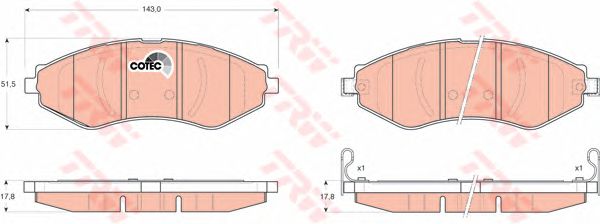 set placute frana,frana disc DAEWOO LANOS