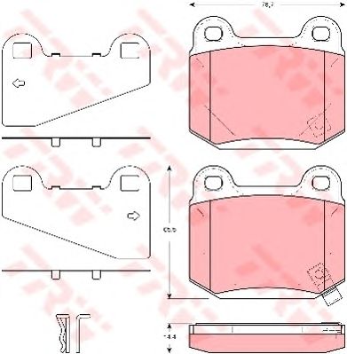 set placute frana,frana disc