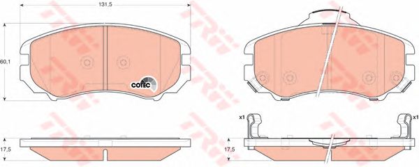 set placute frana,frana disc HYUNDAI SONATA/KIA SPORTAGE 04-