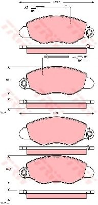 set placute frana,frana disc NISSAN CABSTAR 2,3-3,0 D 98-06 169 X 64 X 17,6