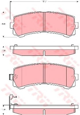 set placute frana,frana disc NISSAN ALMERA 98-/T. PATROL 97-