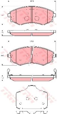 set placute frana,frana disc DAEWOO REXTON 02-