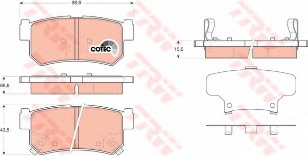 set placute frana,frana disc SSANGYONG REXTON 02-