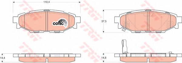 set placute frana,frana disc