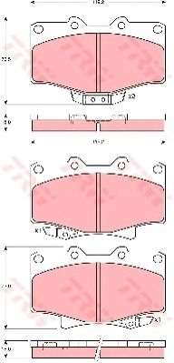 set placute frana,frana disc TOYOTA LAND CRUISER