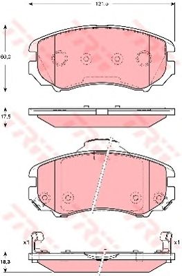 set placute frana,frana disc HYUNDAI SONATA/KIA SPORTAGE 04-