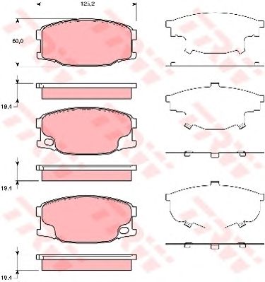 set placute frana,frana disc MITSUBISHI CANTER 2,8-3,9DT 96-05