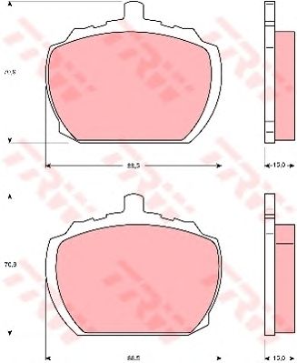 set placute frana,frana disc FORD TRANSIT -91