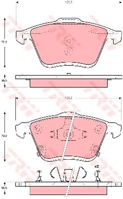 set placute frana,frana disc MAZDA 6 2,3