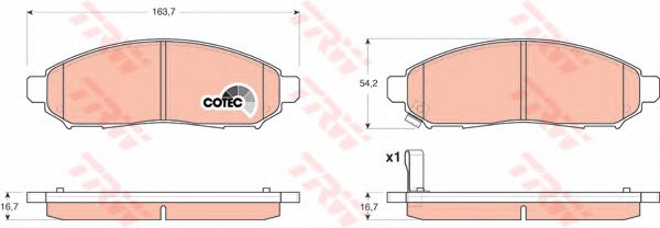 set placute frana,frana disc