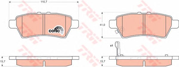 set placute frana,frana disc NISSAN PATHFINDER 05-/NAVARA 05-