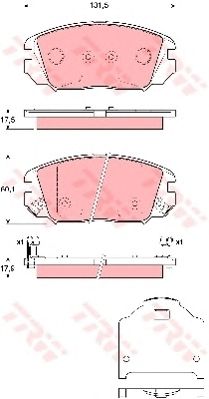 set placute frana,frana disc HYUNDAI SONATA/KIA SPORTAGE 04-