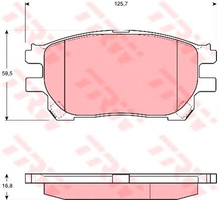 set placute frana,frana disc TOYOTA PREVIA