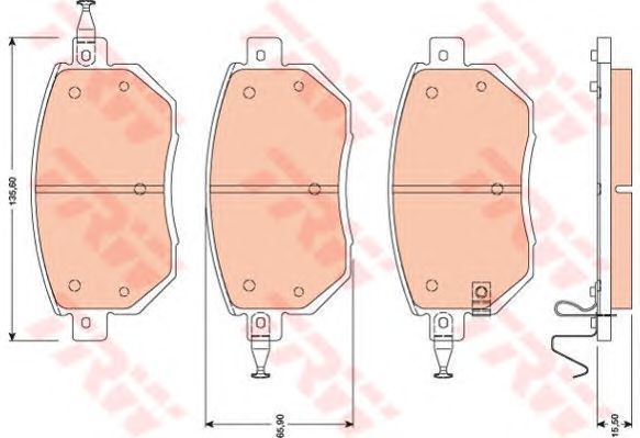 set placute frana,frana disc INFINITI FX 03-/MURANO