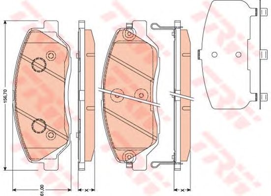 set placute frana,frana disc