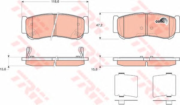 set placute frana,frana disc HYUNDAI SANTA FE