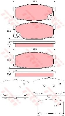 set placute frana,frana disc MITSUBISHI CANT